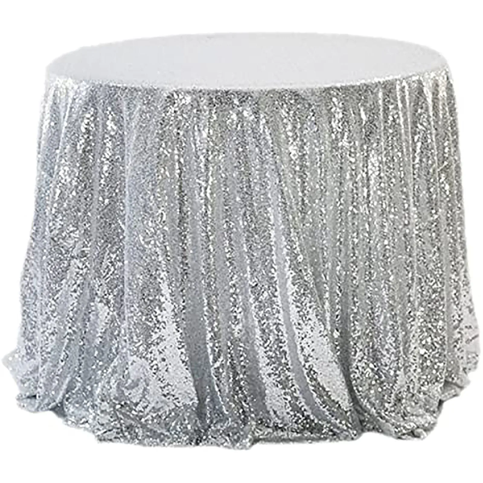 

Round 60/100cm Sequin Tablecloth Glitter Table Cloth Wedding Banquet Christmas Birthday Party Decoration Home Gold Tea Tableclot