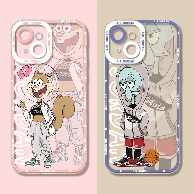 SpongeBob- Patricks Star Phone Case For iPhone 14 13 12 11 Pro Max Mini XS X XR SE 6 6S 7 8 Plus SE 2020 Soft Silicone Cover