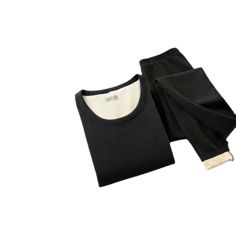 Men's Thermal Underwear Suit Couple's Pajama Double-sided Plus Velvet Winter Long Johns Thick Warm Women's Pajama Sets
