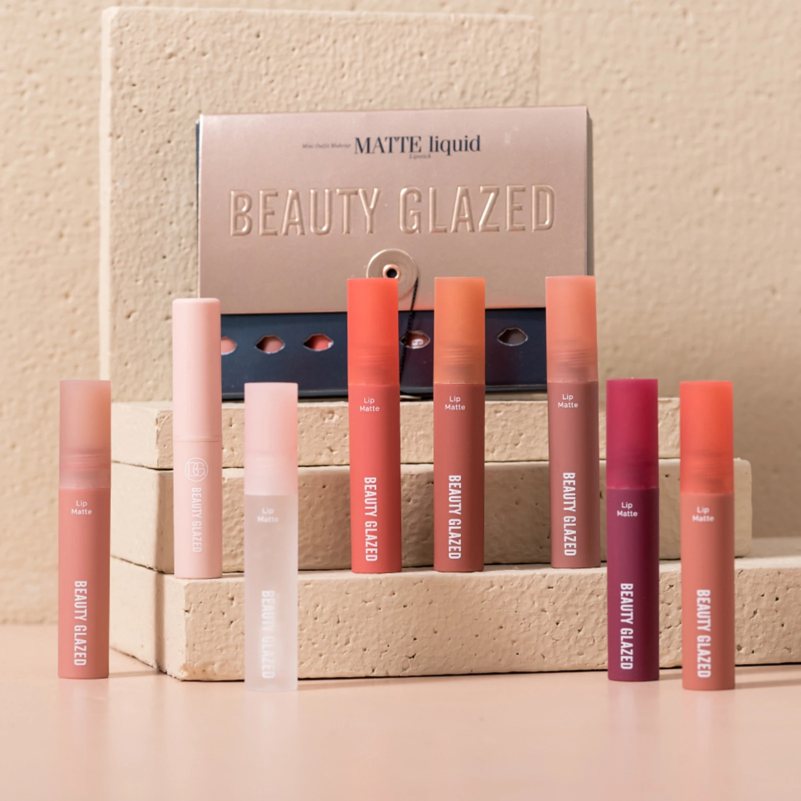 

8Pcs Matte Lipstick Set Velvet Liquid Lipstick Waterproof Lip Sticks With Lip Plumper Long-Lasting And Non-Stick Cup