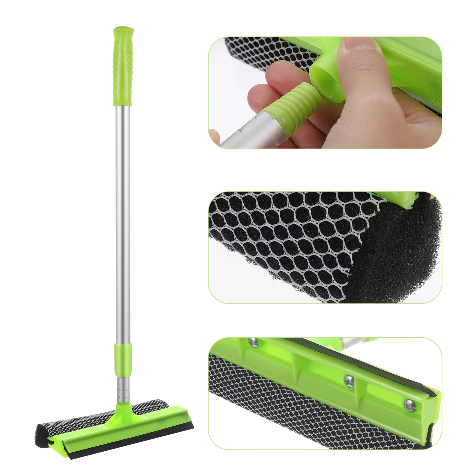 

Telescopic Glass Wiper Handle Window Squeegee Household Cleaning Sponges Cleaner Tool Car Windshield Retractable Home