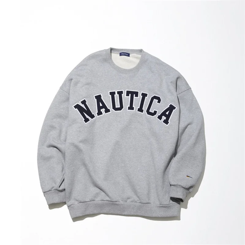 

LETTERED NAUTICA Letter SWEAT Embroidery For Men And Women Round Neck