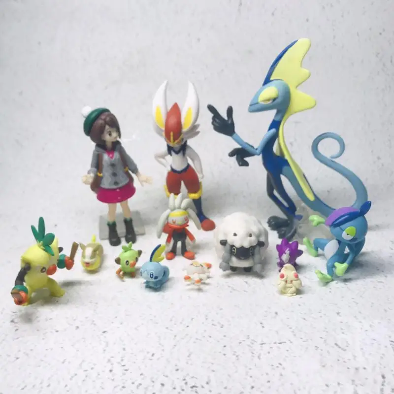 Bandai Pokemon SCALE WORLD Gloria Inteleon Cinderace Alcremie Scorbunny Action Figure Model Toys Gift for Birthday Children