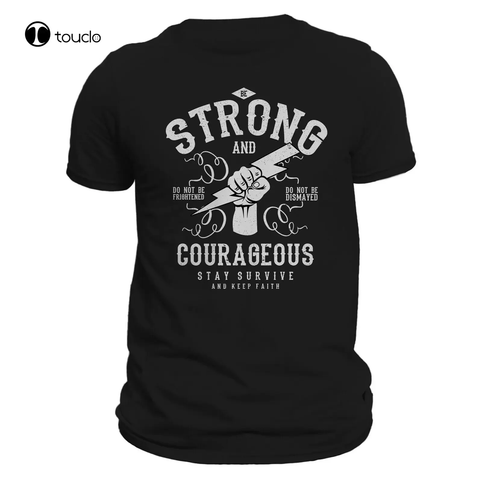 Футболка мужская с надписью Be Strong And Brave