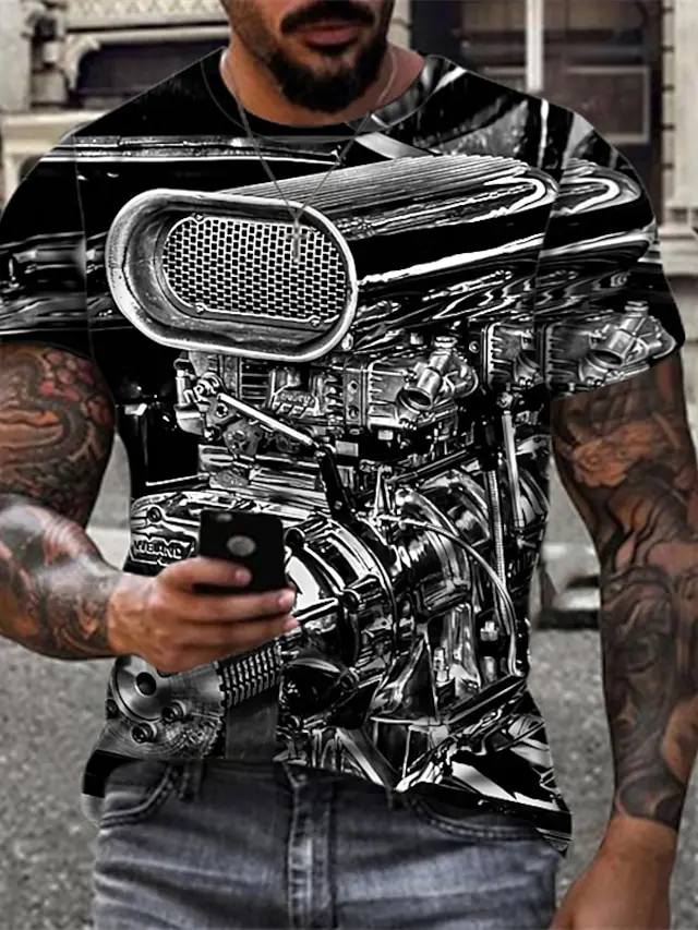 

Футболка мужская с круглым вырезом, модная удобная быстрая Спортивная уличная рубашка с 3D принтом, с коротким рукавом, лето 2023