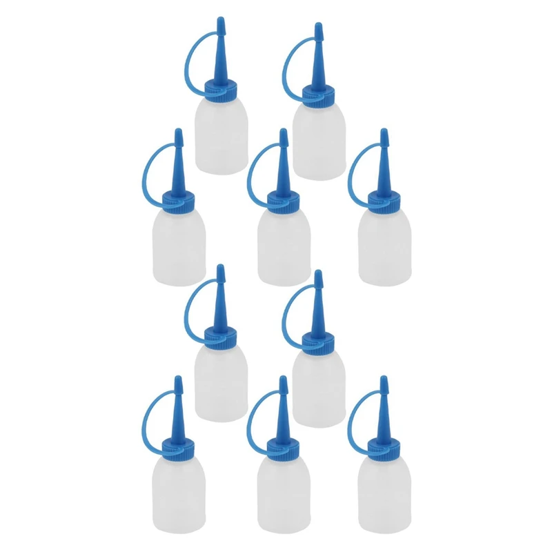 

30Ml Industrial Glue Gel Oil Plastic Squeeze Bottle Dispenser 10Pcs