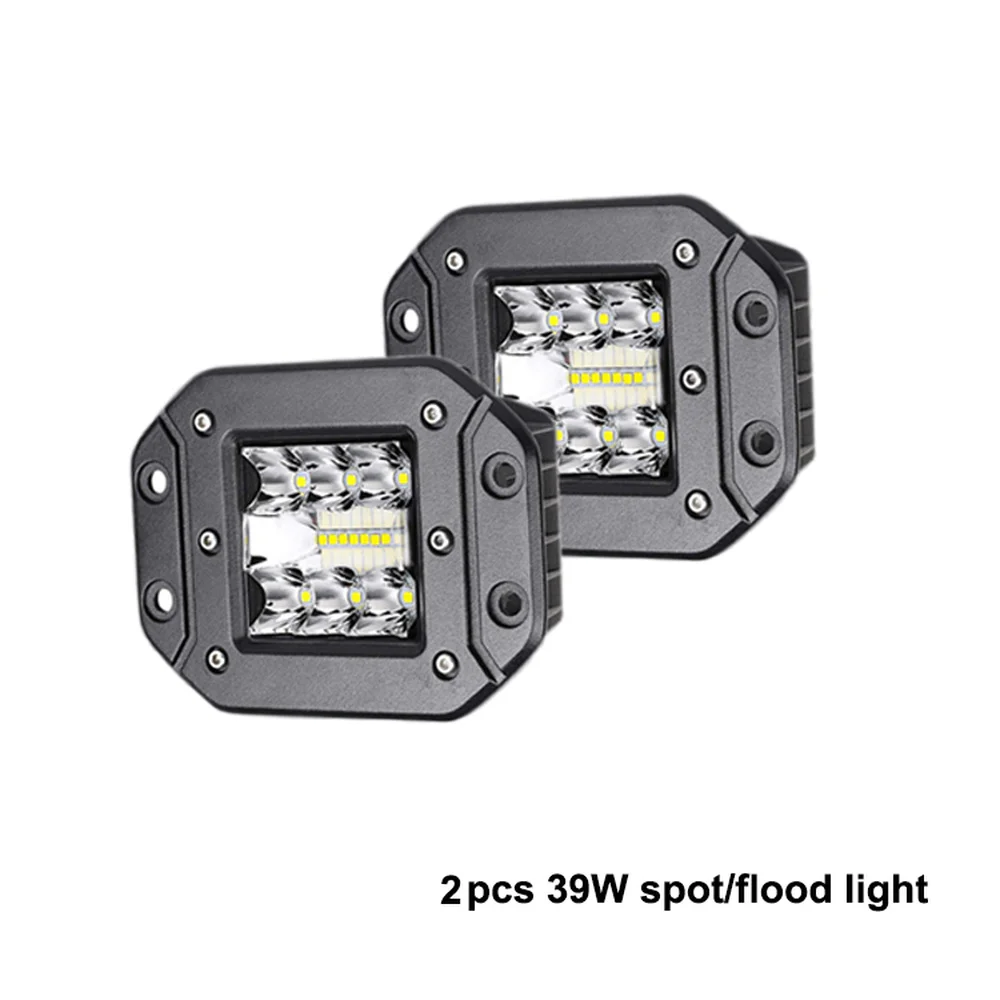 

5" 39W Square Flush Mount LED Work Light OffRoad 12V 24V Spot Flood LED Light Bar/Work Light for Car Boat SUV Truck Jeep ATV