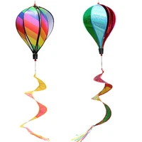 striped rainbow hot air balloon wind spinner color windsock yard garden decor outdoor hanging decorative colorful oranments
