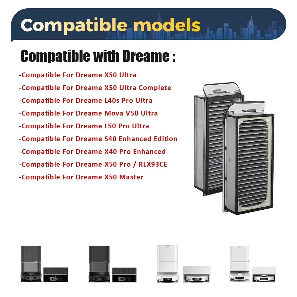 Фото HEPA-фильтр для роботов-пылесосов Dreame X50 Ultra/X50 Master/L50 Pro Ultra/X50 PRO/MOVA V50 Ultra/X40 Enhanced Edition (запчасти) №4