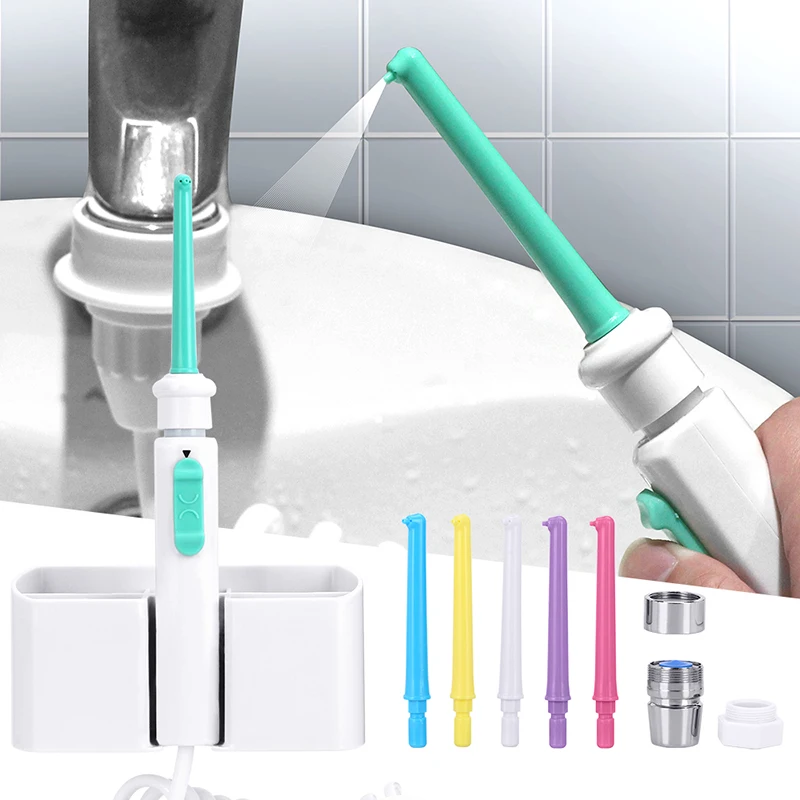 

Portable Oral Irrigator Water Dental Flosser Faucet Water 2 Jet Floss Dental Irrigator Dental Pick Oral Care Teeth Simple Clean