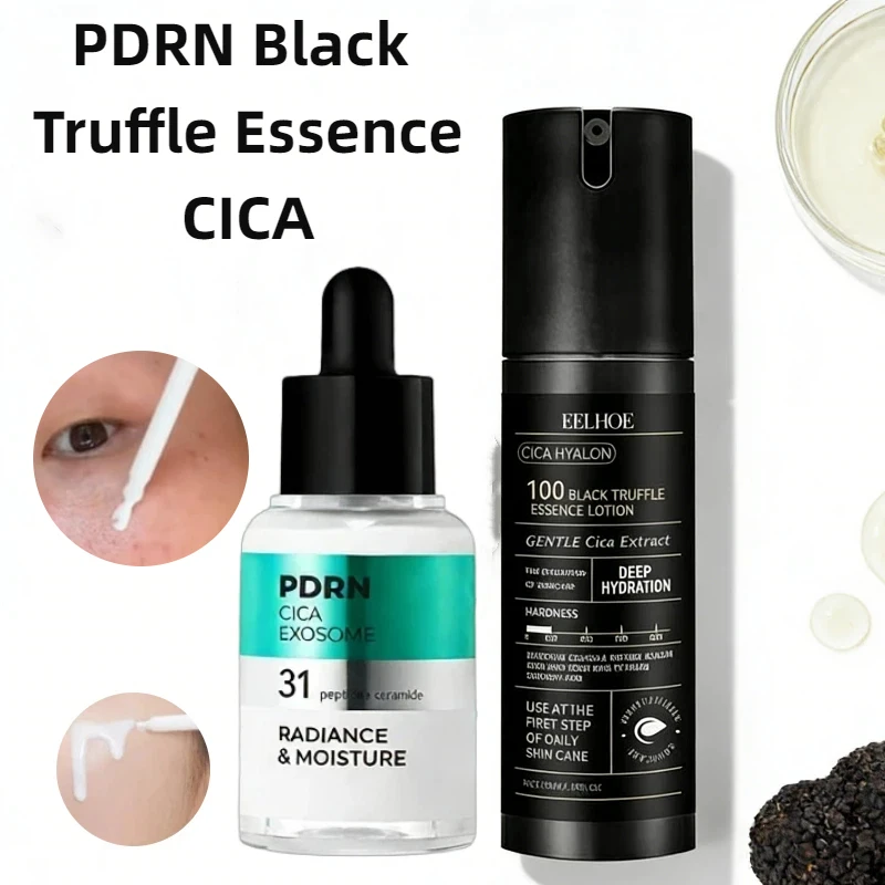 Фото Эссенция-лосьон PDRN с черным трюфелем и CICA: подтягивает и укрепляет кожу лица, улучшает эластичность, нежное восстановление, корейская косметика №1