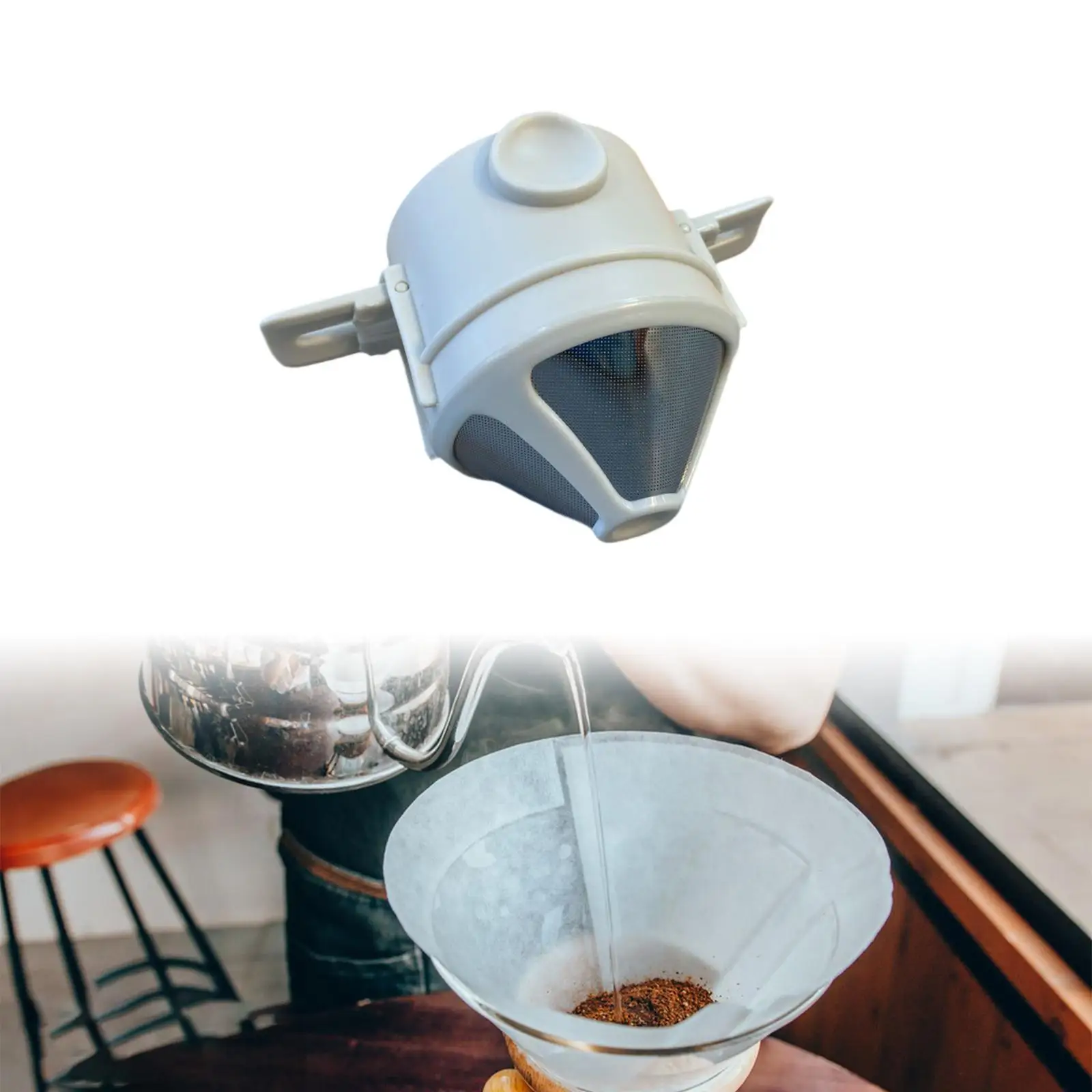 Бескбумажный сетчатый фильтр медленно капельный для кофе металлический