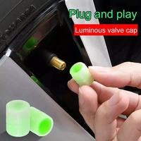 luminous car tire stem valve caps dustproof auto wheel tyre air outlet cap covers for motorcycle bicycle glow in dark 48 pcs