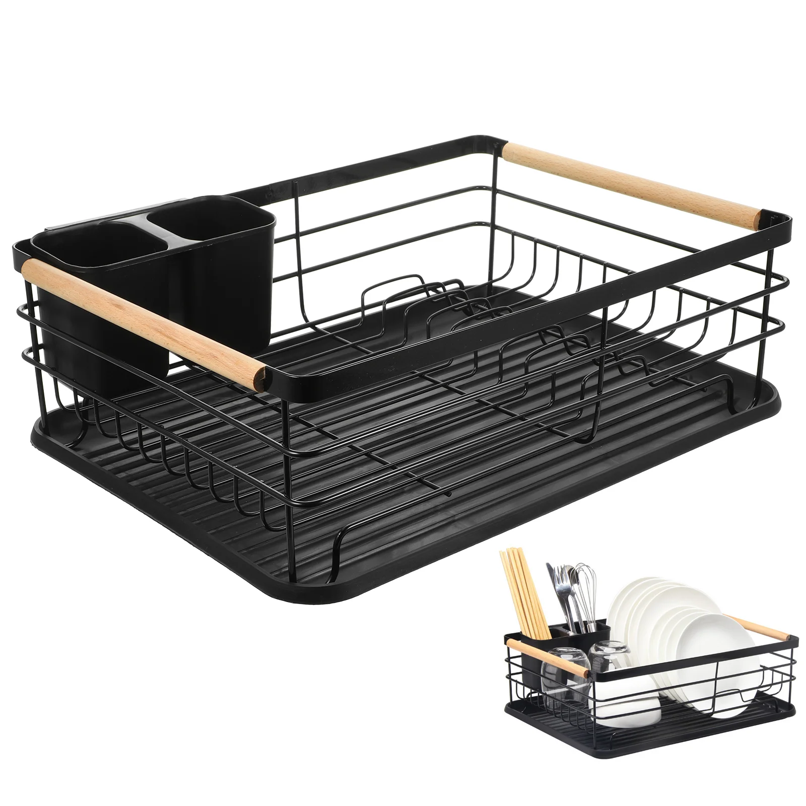

Dish Drain Large Drying Rack Clothes Dishes Drainer Racks Kitchen Counter Take Water Sink
