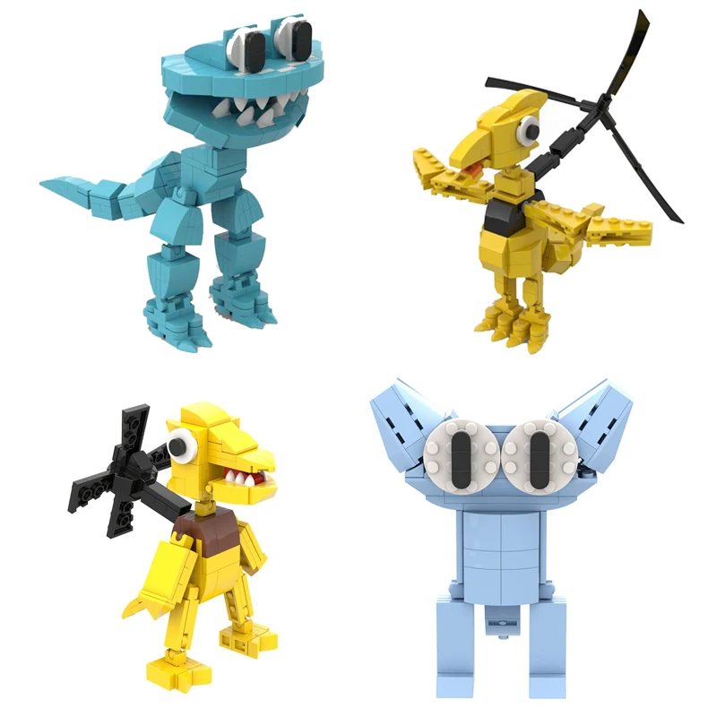 Конструктор MOC rainboef «Друзья», 2 блока, милый Синий монстр, Мультяшные блоки, модель для детей, Рождественский подарок на день рождения, игрушка