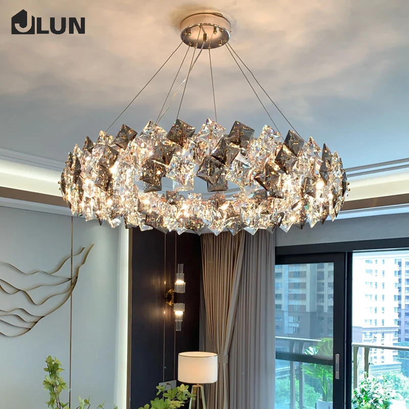 

Light luxury chandelier crystal chandelier high-end luxury living room lamp modern minimalist bedroom lamp creative lamps