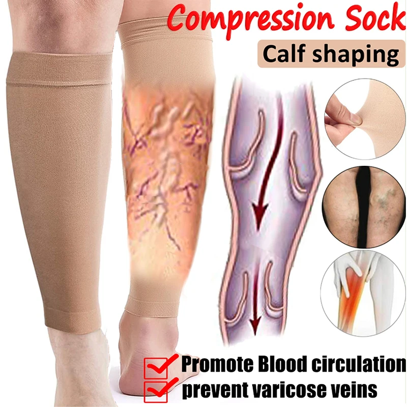 Men's Slimming Sock Legs Sleeves Compression Socks Prevent Calf Varicose Veins Soreness  Outdoor Sports Pressure Calf Stocking