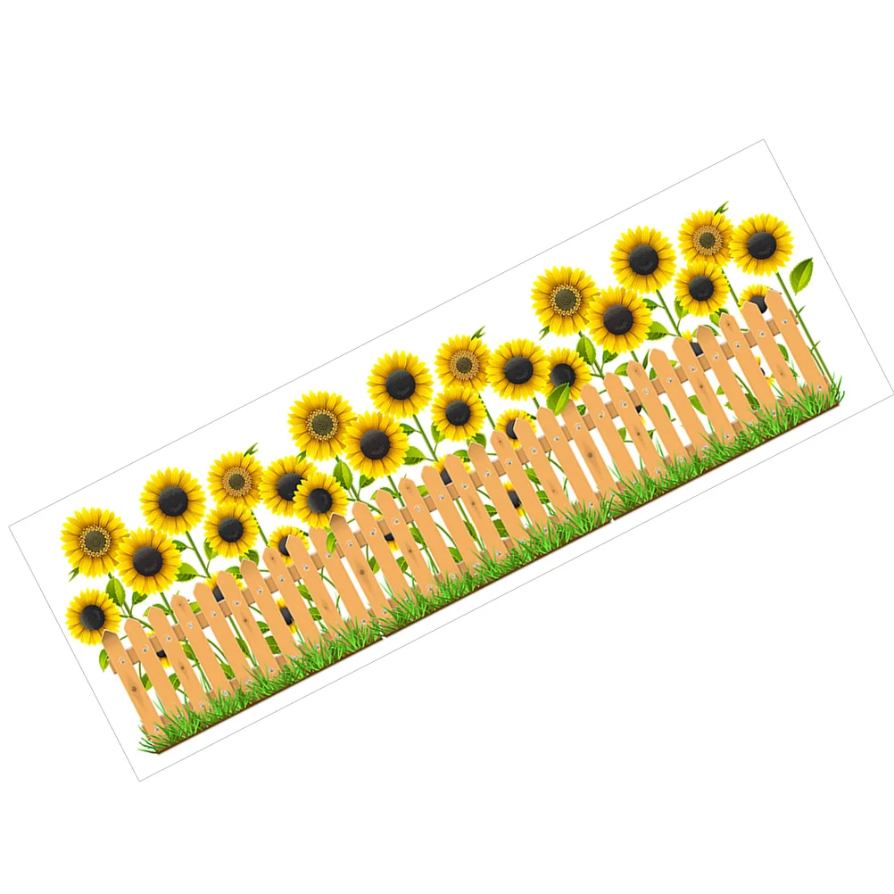 

2 Sheets Removable Sunflower Stickers Spring Bulletin Board Decorations Bedroom Wall Pvc Supplies