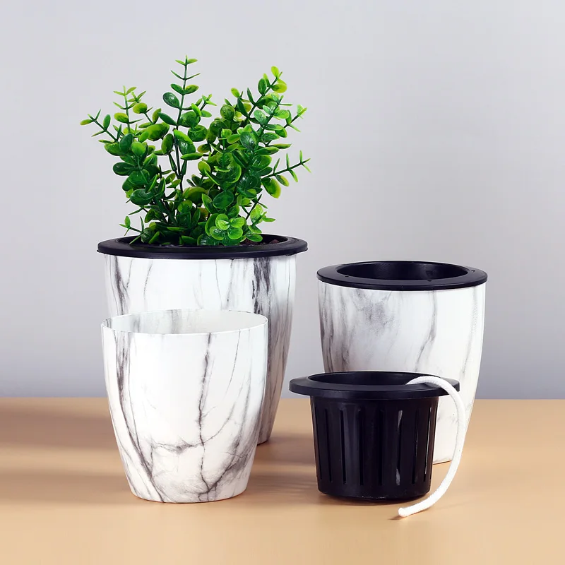 

Creative Imitation marble Flowerpot stone Succulents Planter Water Planting Container Decorative Pot Desktop Ornament Gifts