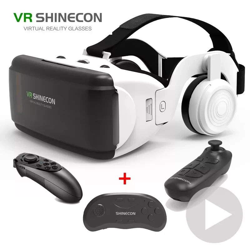 

NEW VR Glasses Virtual Reality 3D VR Glasses Headset for 4-6.7' IOS Android Smartphone Cardboard Virtual Glasses with Gamep