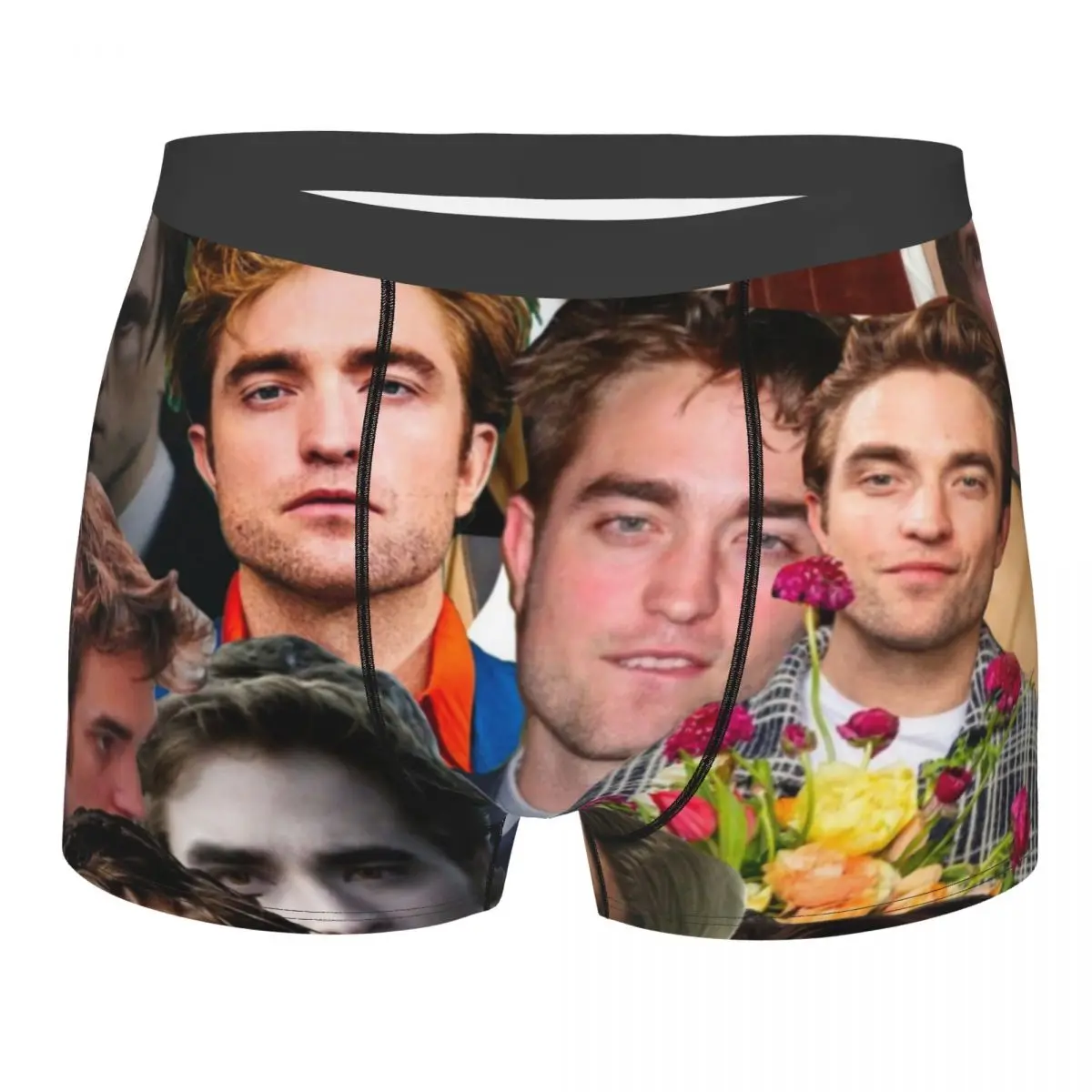 

Men's Robert Pattinson Photo Collage Underwear Humor Boxer Shorts Panties Homme Soft Underpants