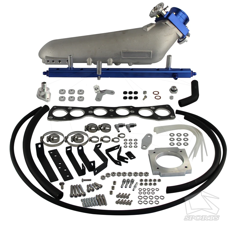 

Впускной коллектор + Корпус дроссельной заслонки + топливная направляющая для Toyota Supra 2JZ-GTE JZA80 1993-1998