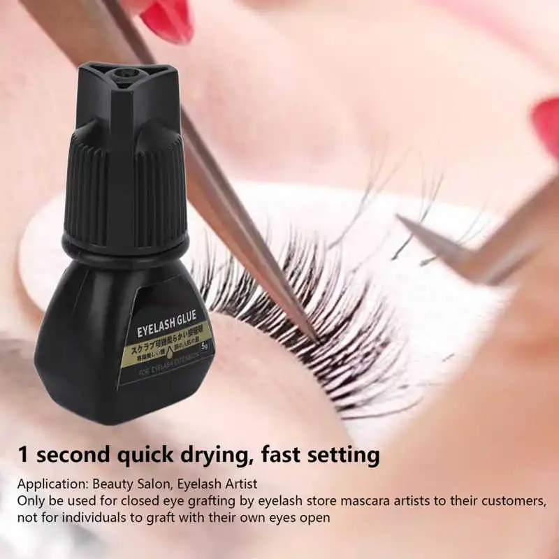 

5g Eyelash Extension Glue 1 Second Quick Dry Strong Stickiness Long Lasting Shaping Eyelash Glue with Glue Bottle Opener