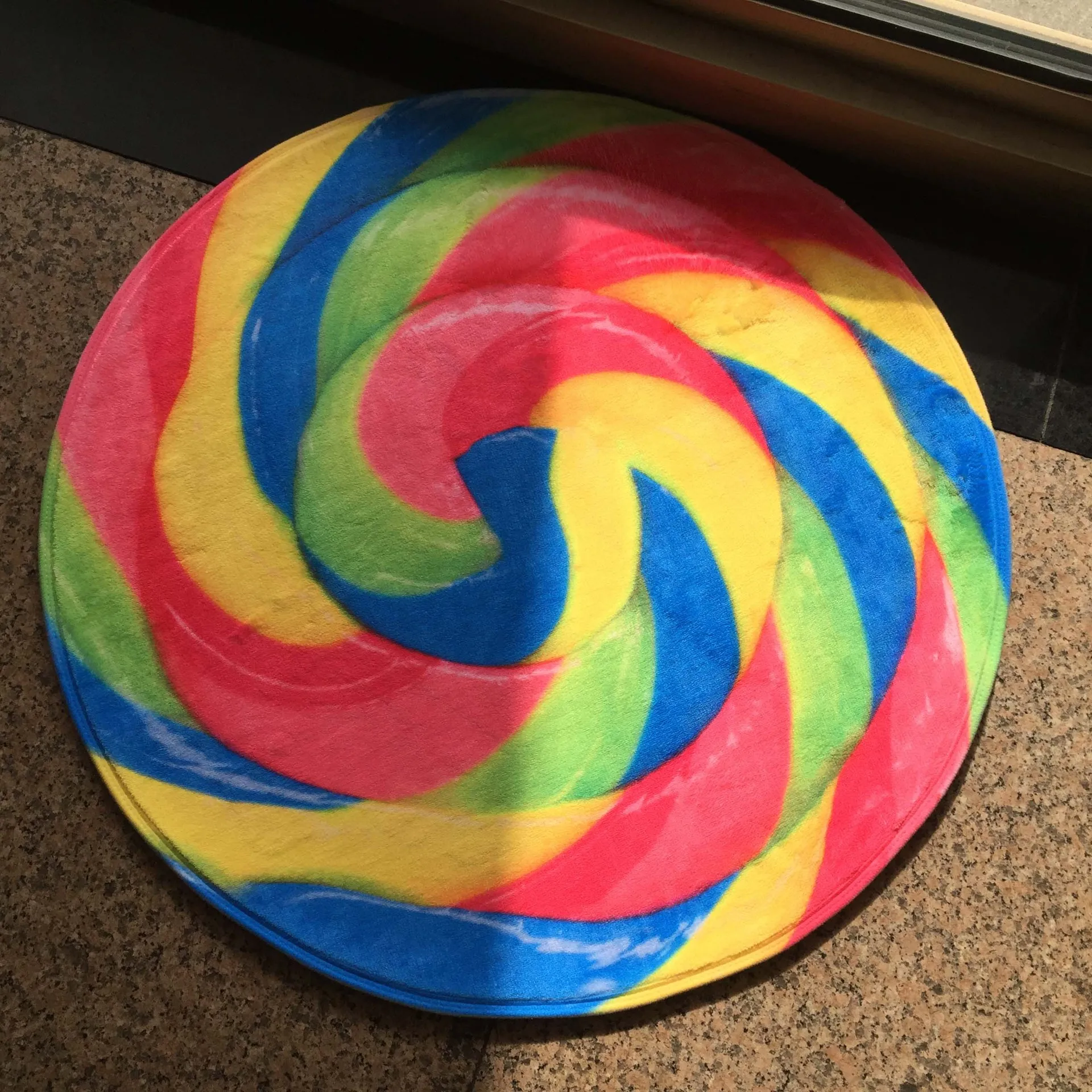 

Kids Colorful Lollipop Suger Candy Doormat Floor Mat Round Carpet Rug Home Hotel Living Room Anti Slip