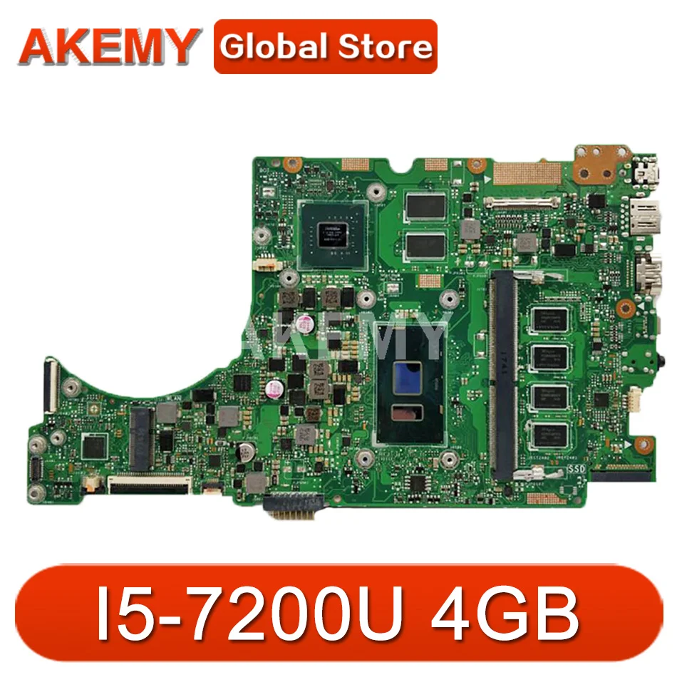 

UX310UV original mainboard for ASUS UX310UQK UX310UQ with 4GB-RAM I5-7200U GT940MX-2GB Laptop motherboard