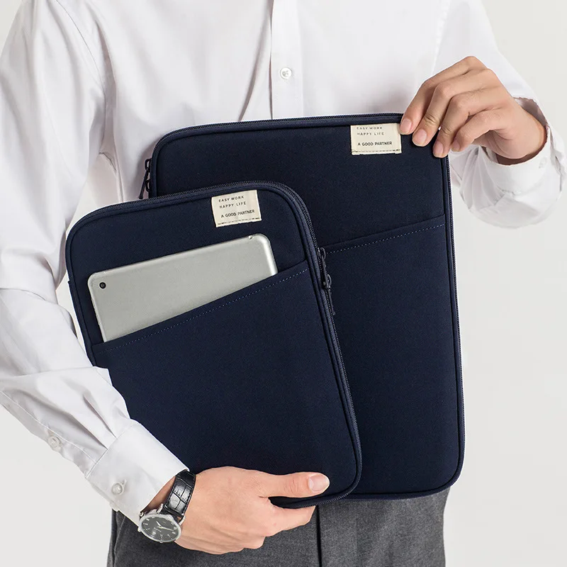 Portable Women Men's Document Bags Travel Briefcase Business Pouch Waterproof Office Worker Notebooks Pens Organize Accessories