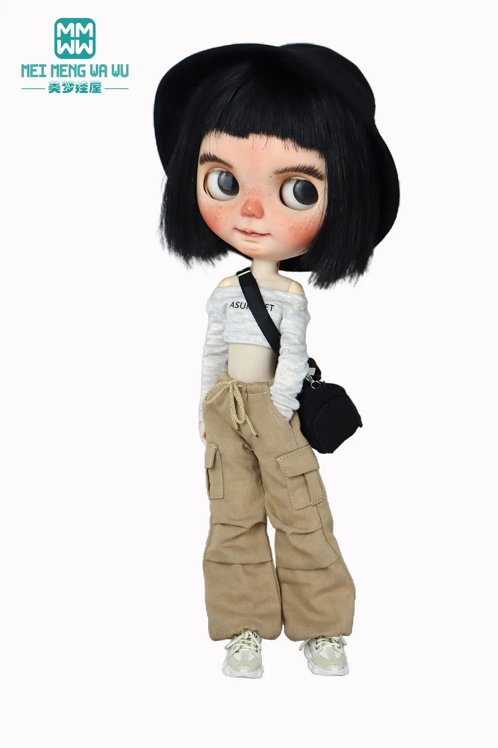 Джинсовые брюки-карго для кукол блайз Azone OB22 OB24 28 см