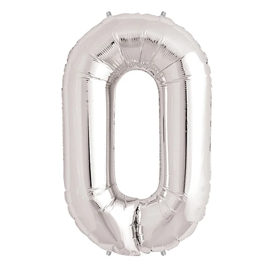 

0 фигурный серебристый воздушный шар из фольги 40 дюймов