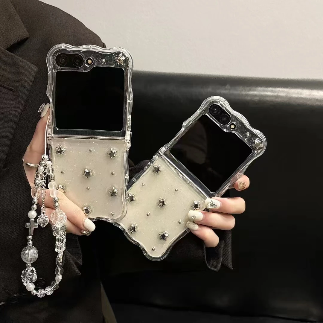 Для Samsung Galaxy Z Flip 6 5 4 3 5G F7110 F7070 Роскошный кристаллический элегантный блестящий