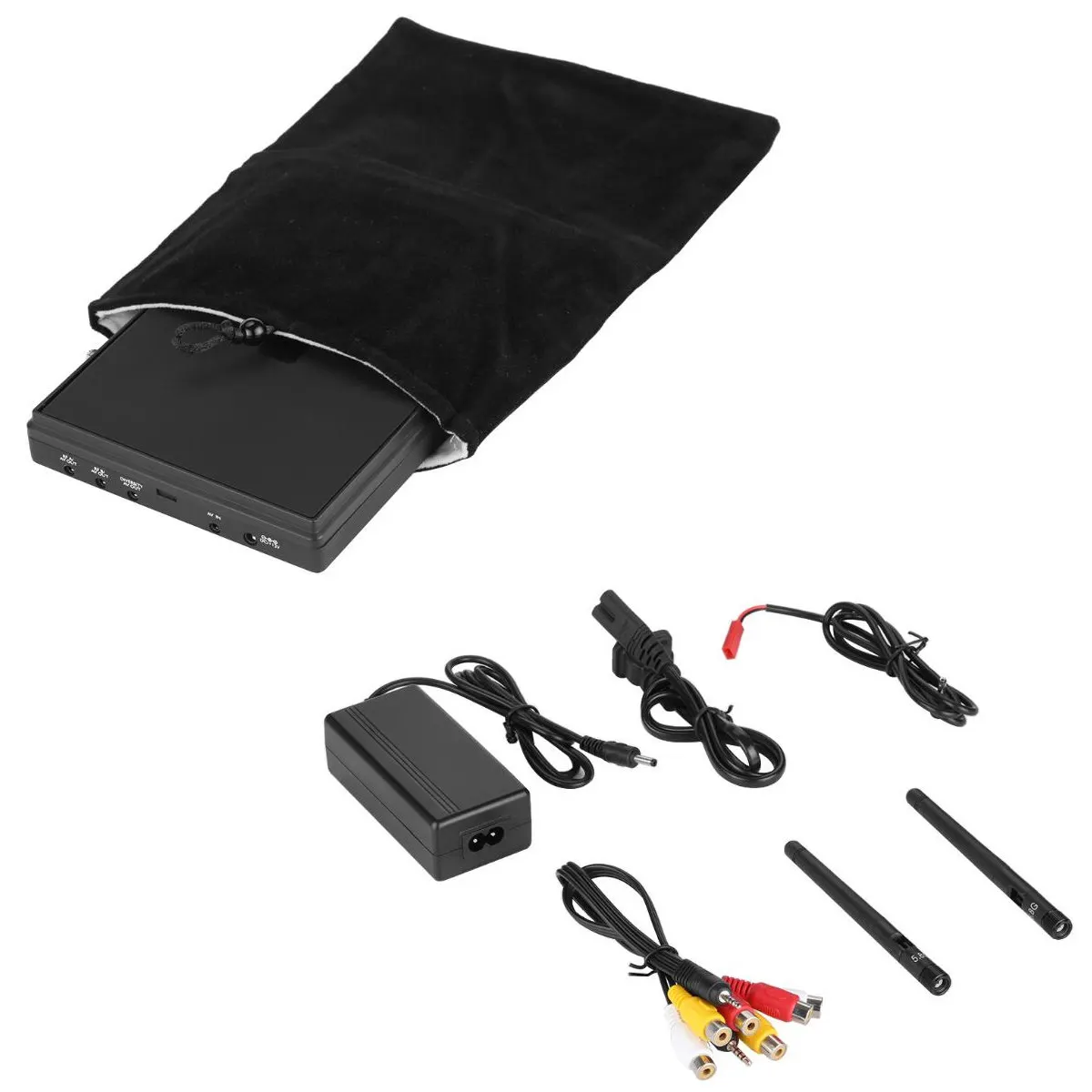 FPV-монитор XAERO Eachine LCD5802D 7 дюймов – 5.8G 40-канальный диверситивный приемник с DVR и встроенным аккумулятором для радиоуправляемых дронов (art.: 3920db3dabe11) - 3920db3dabe11