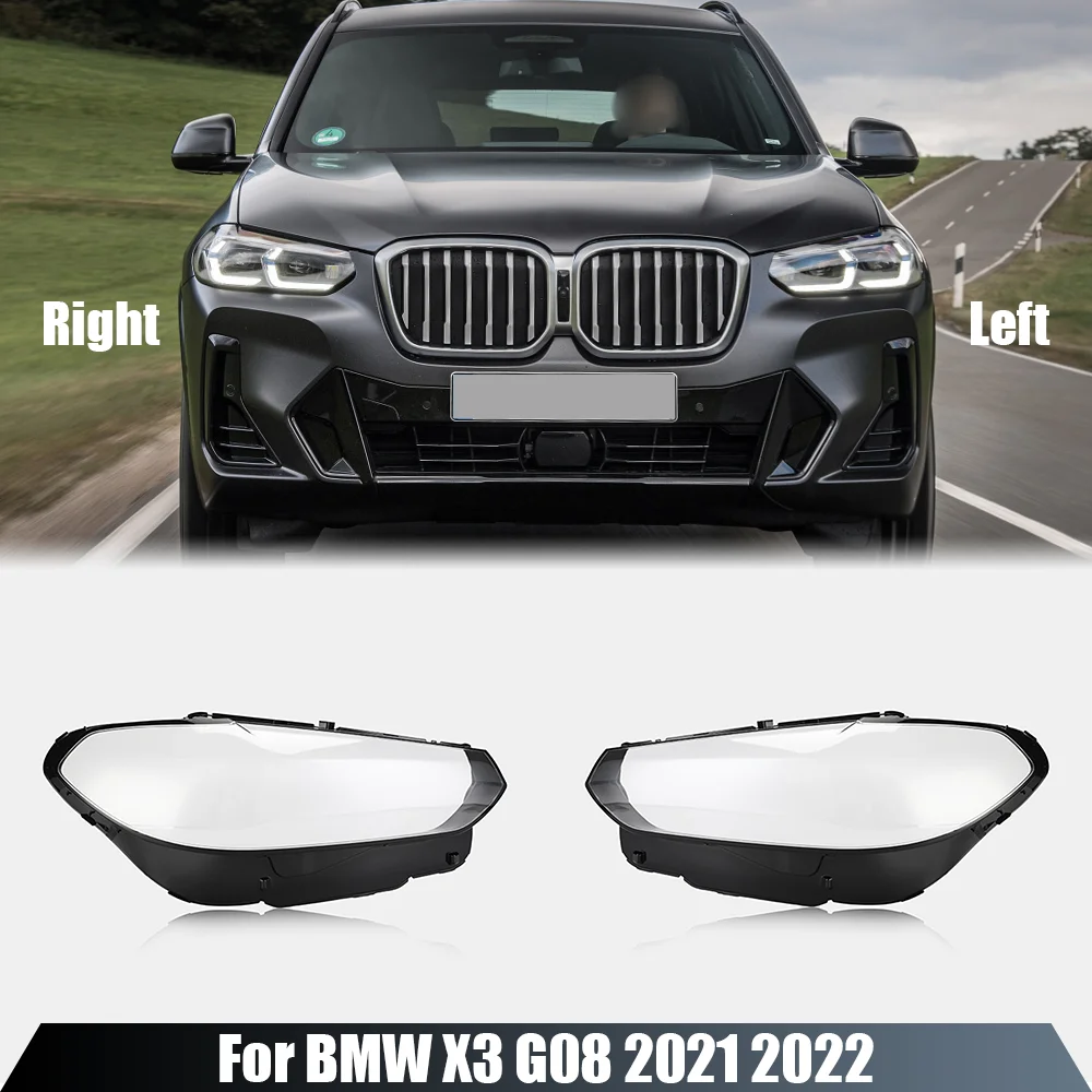 

For BMW X3 G08 2021 2022 Headlight Cover Transparent Headlamp Shell Lamp Shade Lens Replace Original Lampshade Plexiglass