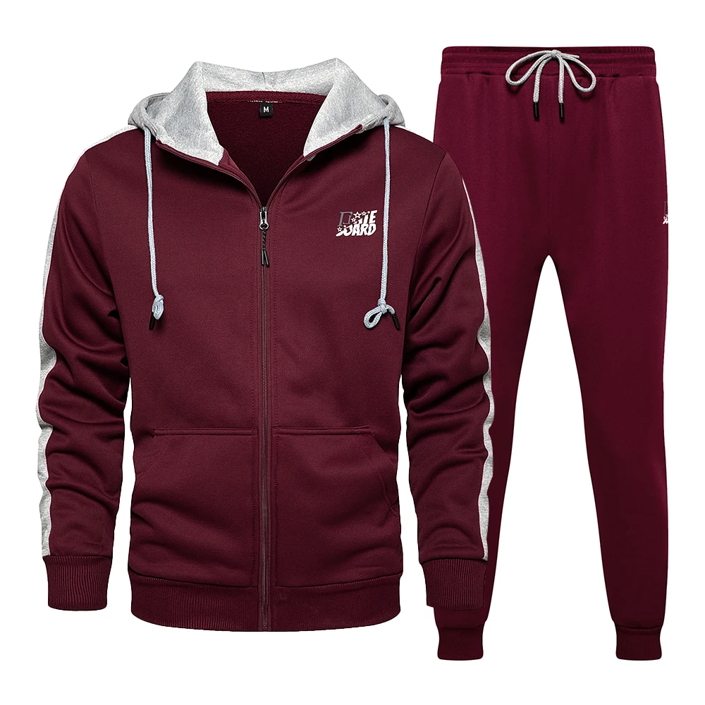

Mens Tracksuits 2022 New Autumn Winter Sports Wear Workout Clothing Jogging Suit 2 Pcs Set Mens Gym Clothing Sweatsuits Outfits