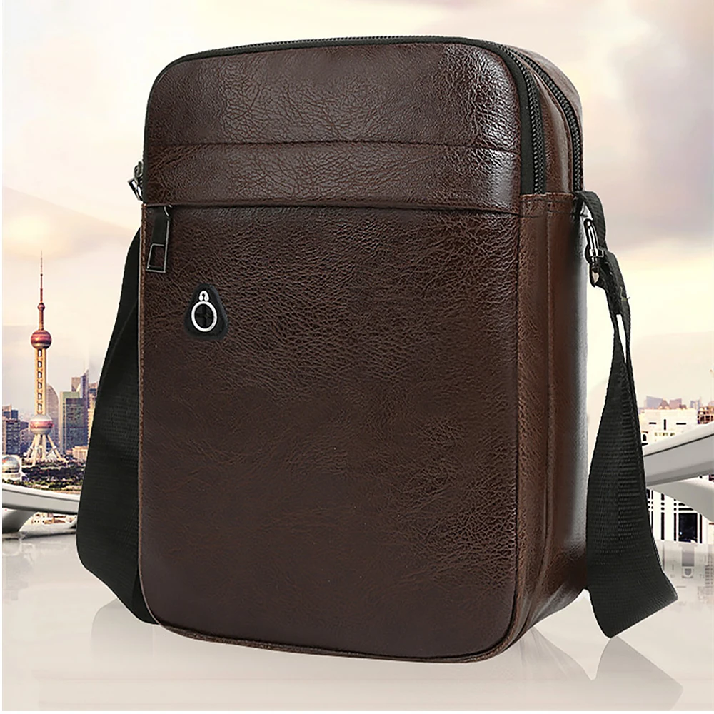 

Veganleather Flap Man Crossbody For Zipper Travel Sling Outdoor Male Bags Shoulder Single-shoulder Phone Bag Bag Men Bags