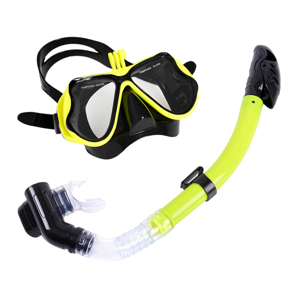 

Wide Angle Foldable Tube Snorkeling Gear Anti Permeation Dry Diving Fog Proof Swimming Goggles Snorkel Set For Adults Ergonomic