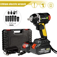 388vf 19800mah rechargeable electric drill brushless cordless electric impact wrench driver set 630n m torque wrench power tool