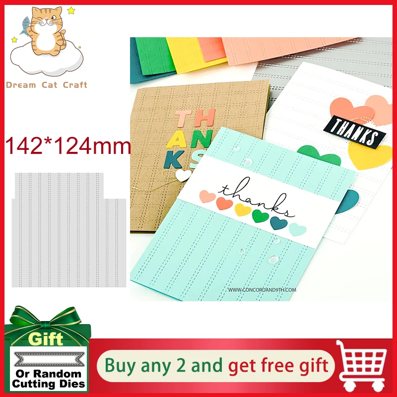 

Трафарет Dreamcat с двойной полосой, металлические пресс-формы для альбома, бумаги, тиснения