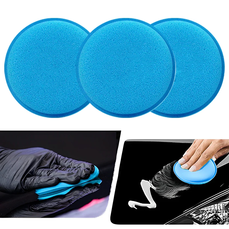 

Round Car Detailing Waxing Polish Sponges High Density Foam Applicator Pads Curing Polishing Sponge Auto Cleaning Wash Tools