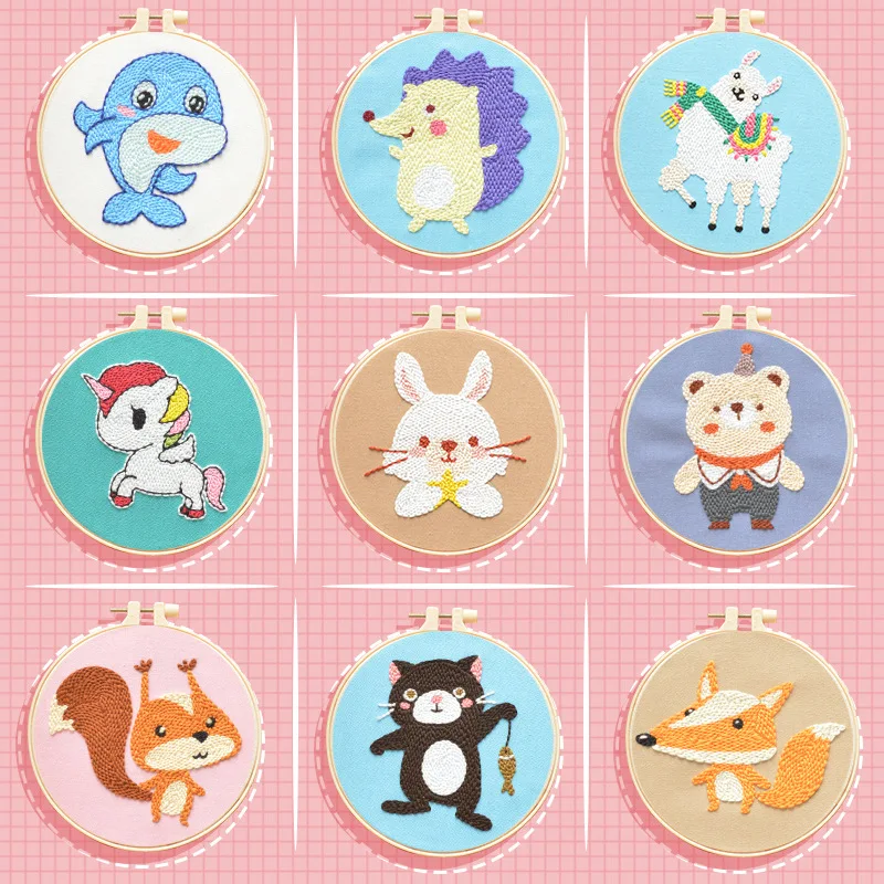

DIY Diamond Painting Round Animal Cross Stitch Kit Full Embroidery Cartoon Picture Mosaic Art Rhinestone Decoration Picture