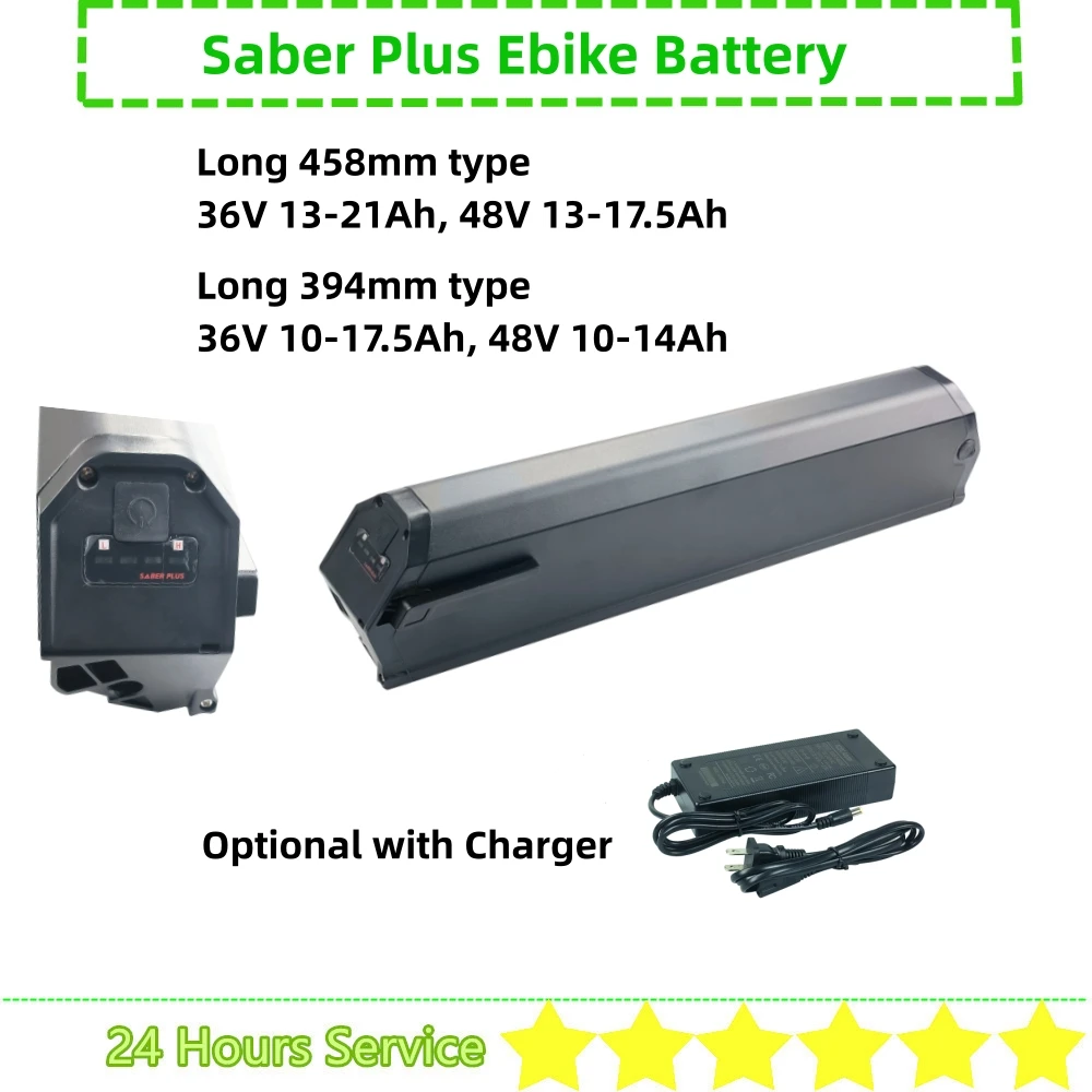 Полускрытая батарея для электровелосипеда Akez стартер 48 В 36 10 4 Ач 13 14 15 6 17 5 20 21