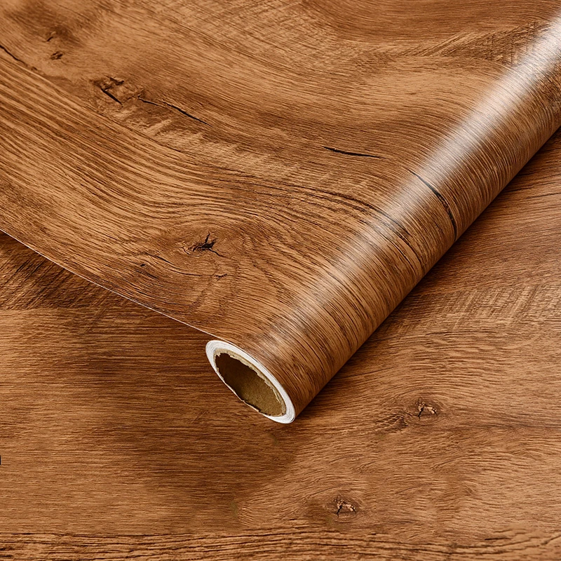 

Водостойкие самоклеящиеся обои с текстурой древесины, съемные контактные картонные кухонные столешницы, виниловая мебель, Восстановленный современный