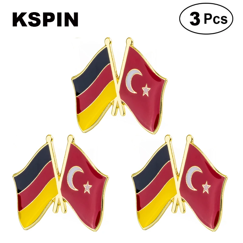 

Germany & Turkey Lapel Pin Brooches Pins Flag badge Brooch Badges
