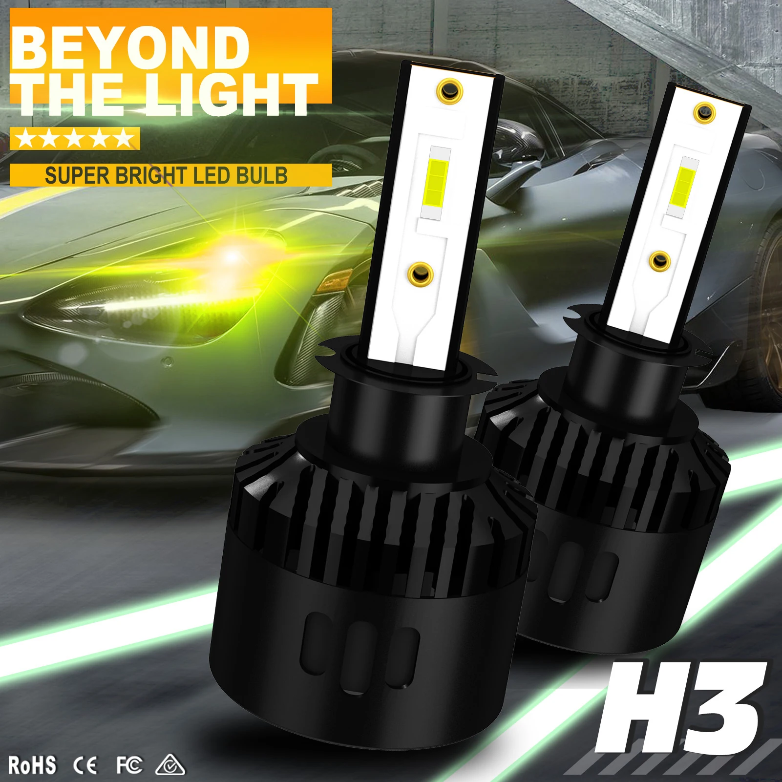 

H3 H1 H7 H8 H9 H11 LED Car Headlight Bulbs 9005 9006 HB2 HB3 HB4 H27 880 881 50W 16000LM Hi Lo Beam Car Headlight Conversion Kit