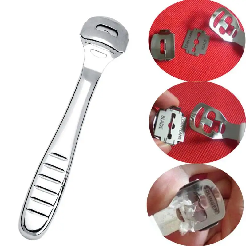 

Foot Callus Shaver Heel Hard Skin Remover Hand Feet Pedicure Razor Tool Shavers Stainless Steel Handle 10 Blades Foot Care Tools