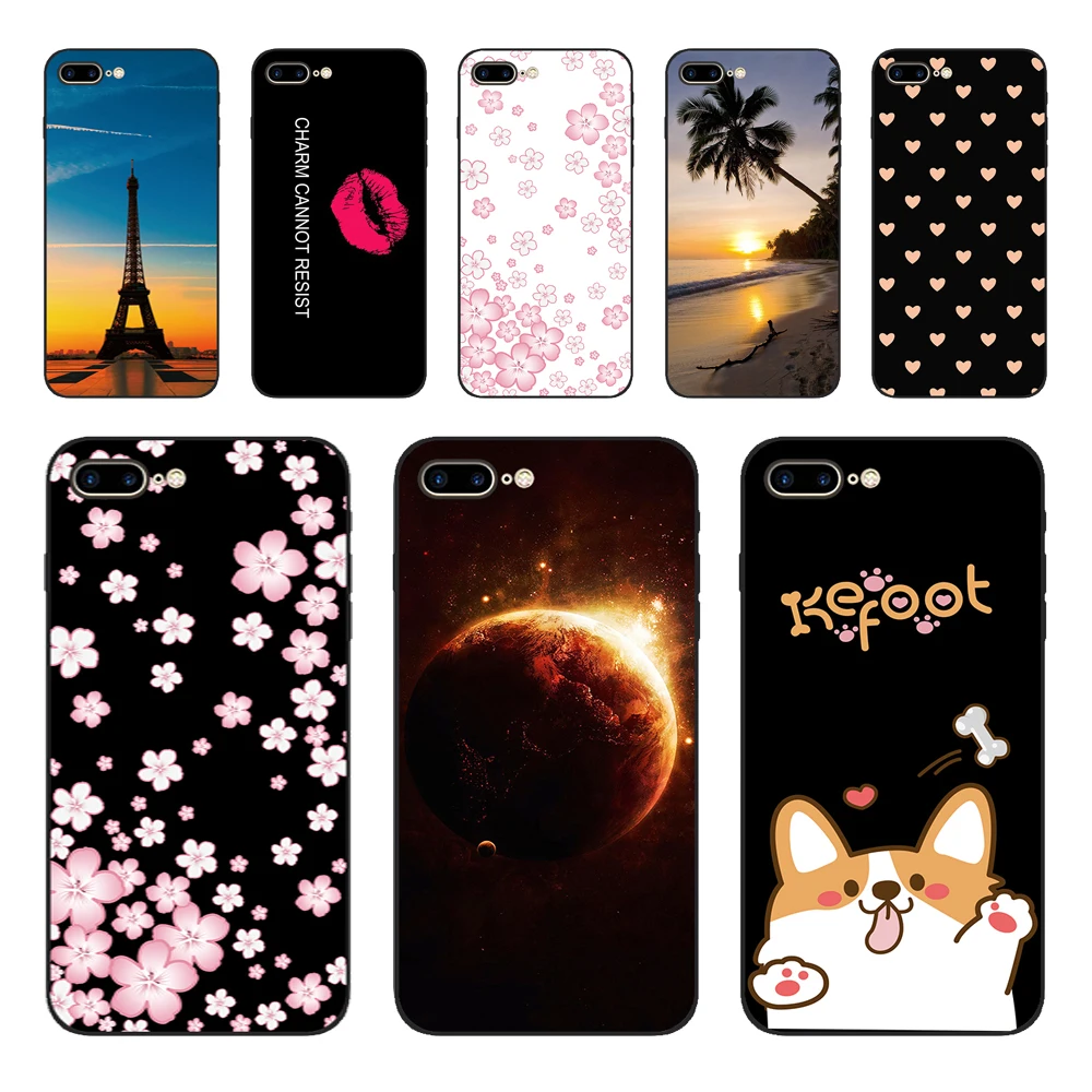 Чехлы для iphone 7 8 мягкий чехол из ТПУ задняя крышка Apple iPhone plus сумка футляр бампер