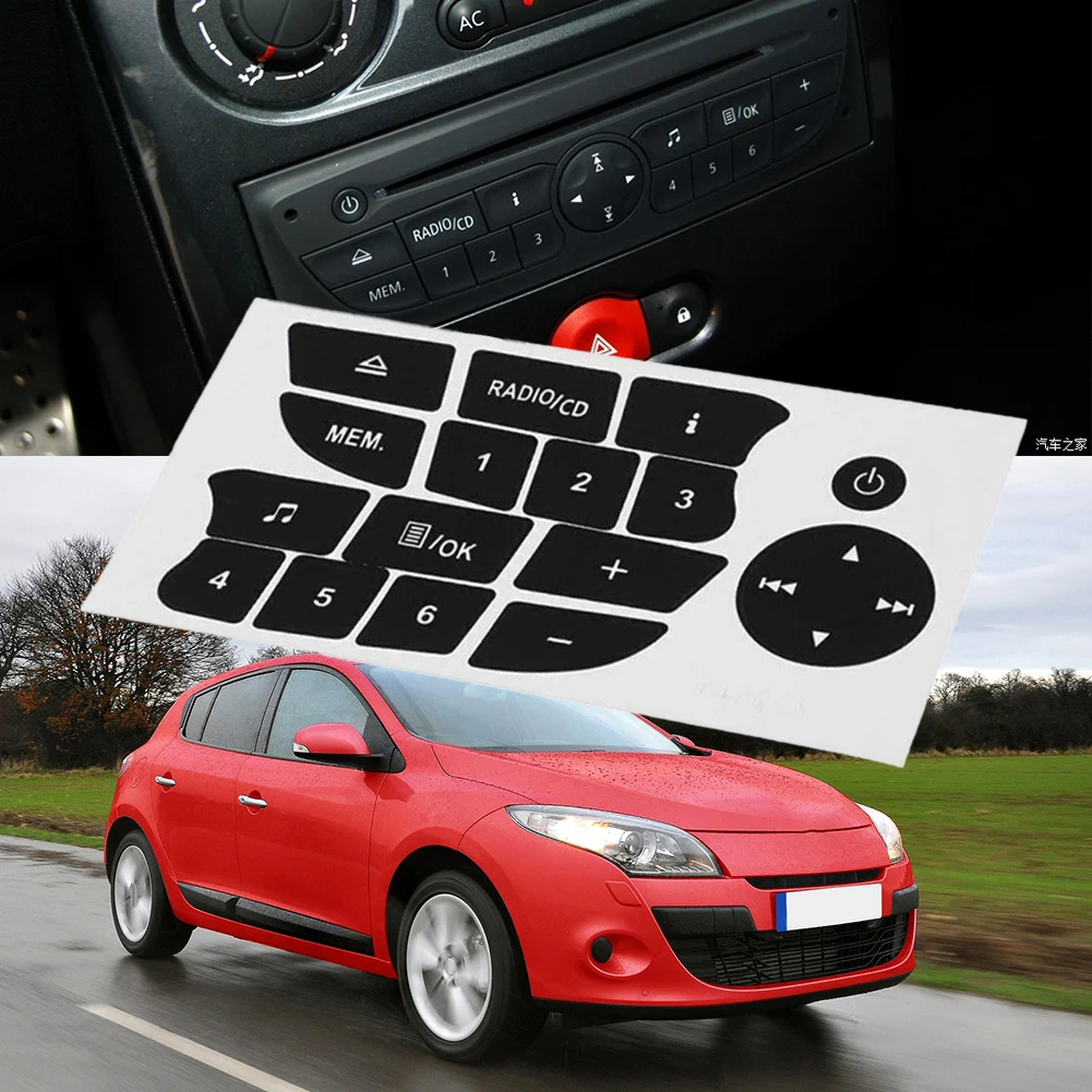 1 шт., переводная картинка для Renault Clio 2009-2011 Megane 2009-2011
