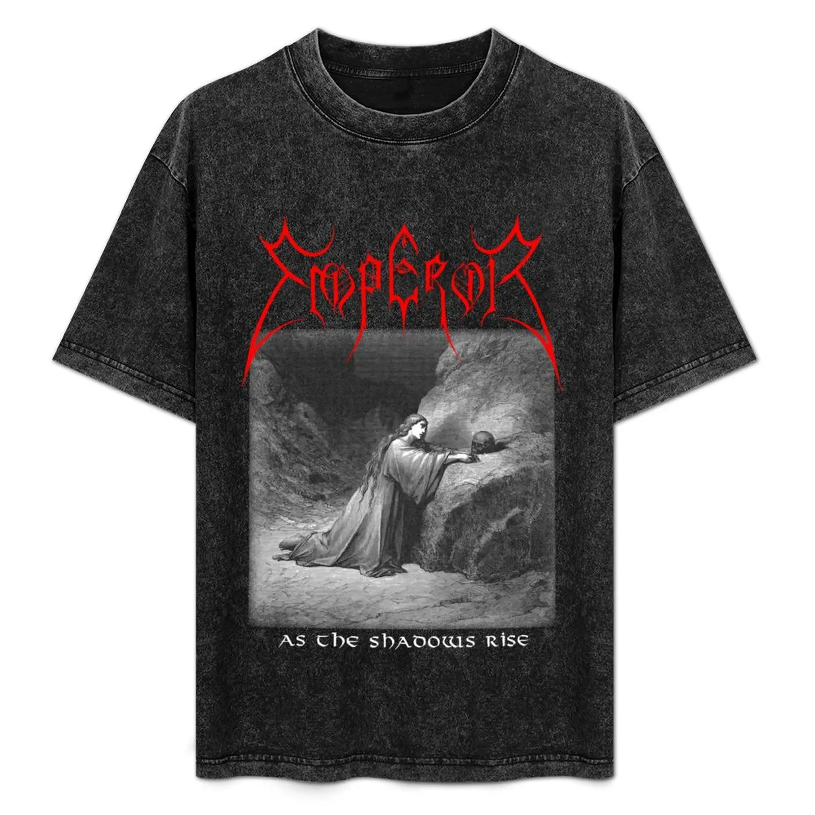 Классическая мужская футболка william-As the Shadow Rise Старая школа норвежская черная